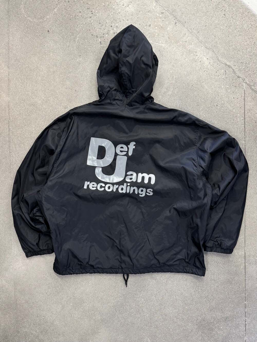 Vintage 90s Def Jam Recordings Hooded Windbreaker Jacket - XXL
